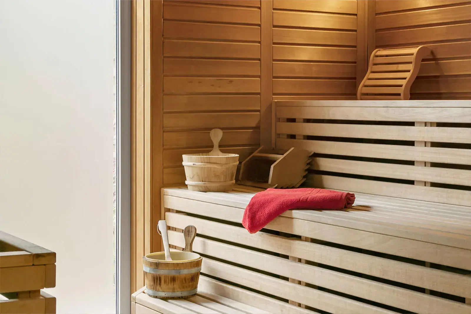The sauna at First Camp Ånnaboda
